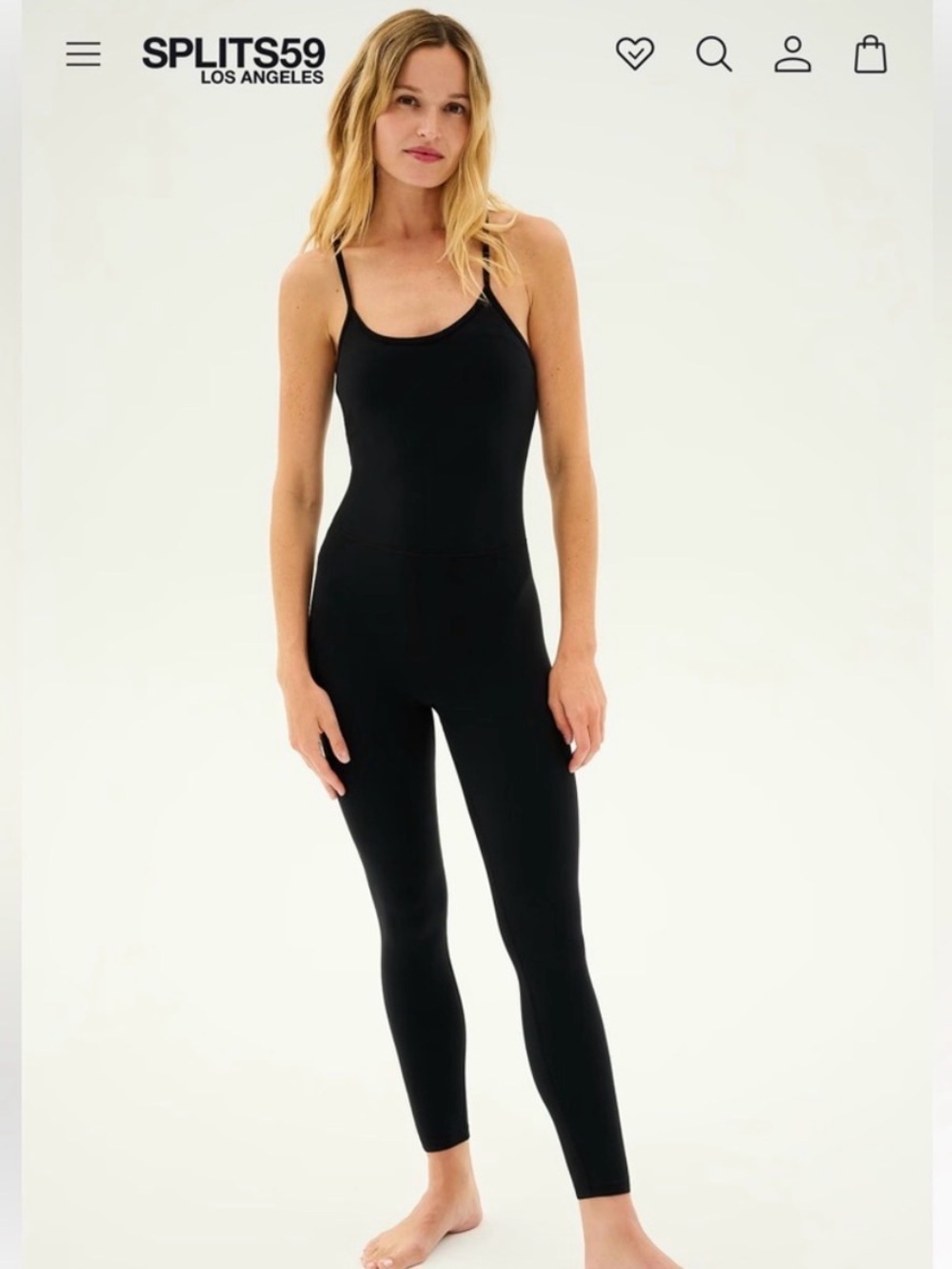 SPLITS59 NWT Airweight Jumpsuit in Black, medium